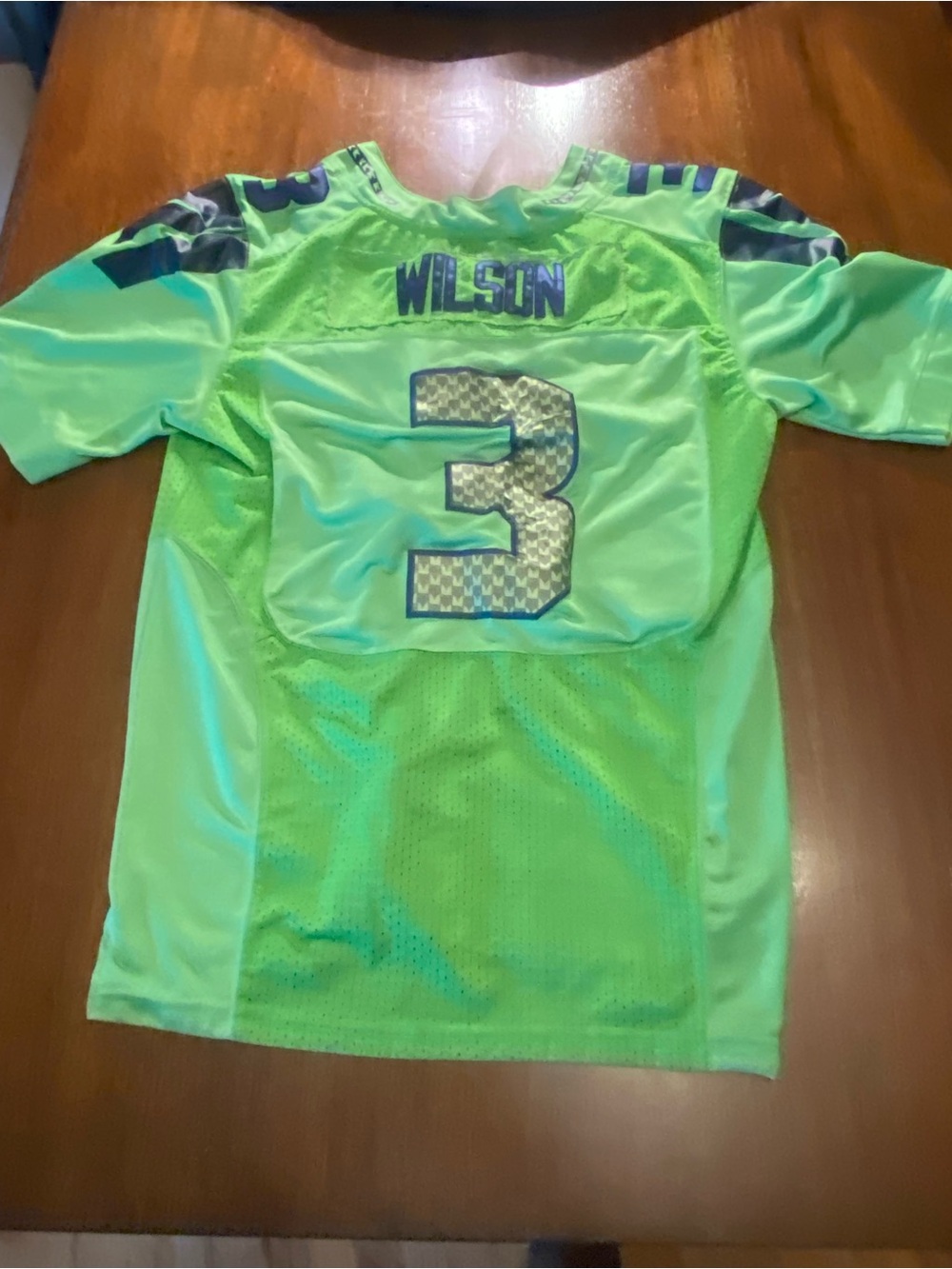 Nike Elite Seattle Seahawks Russell Wilson #3 Color Rush Jersey Mens 40 On Field